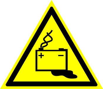 W20 осторожно! аккумуляторные батареи (пластик, сторона 200 мм) - Знаки безопасности - Предупреждающие знаки - Магазин охраны труда и техники безопасности stroiplakat.ru